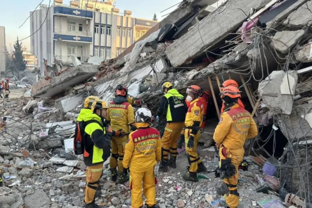 2023土耳其地震發生時，台灣救難隊第一時間抵達重災區