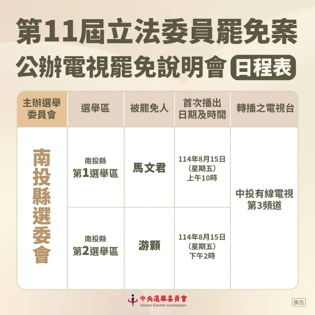 電視罷免說明會