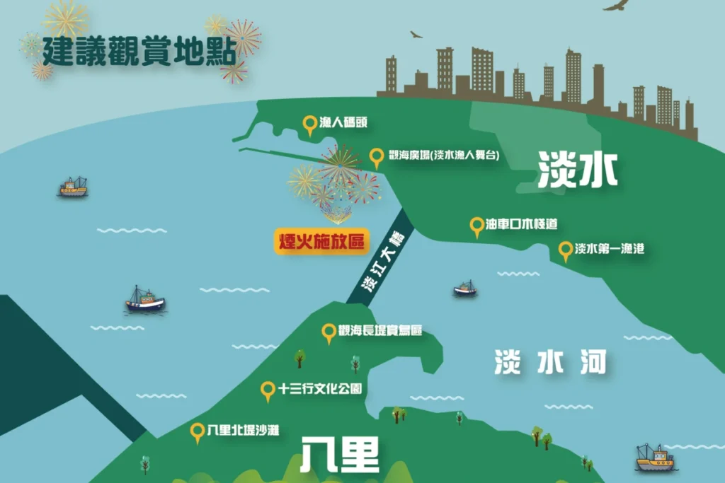 2025淡水漁人碼頭煙火秀8/17、8/24登場！時間、觀賞地點推薦