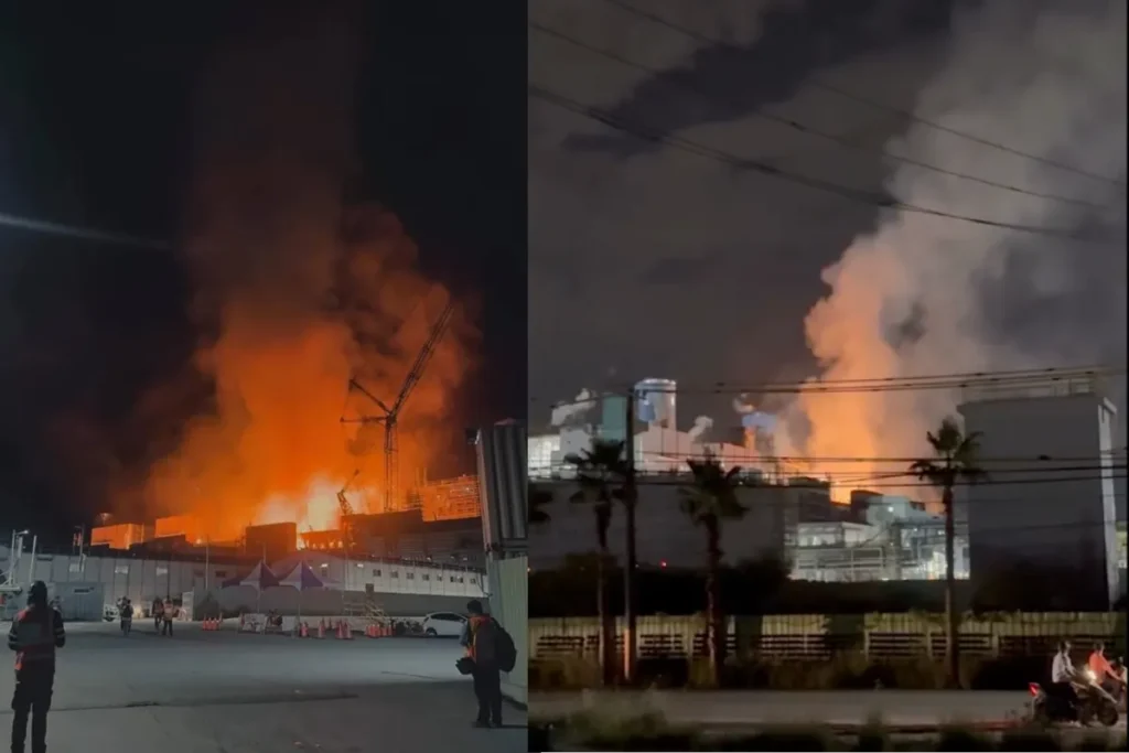 今（9）日晚間8點左右高雄興達電廠爆炸