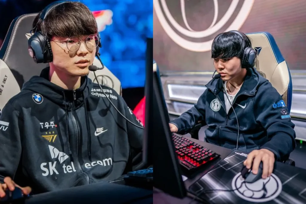 T1 vs IG 中路 Faker 對戰 Rookie