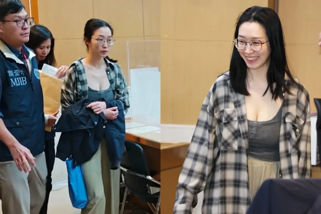 太子集團在台助理劉純妤僅 15 萬元交保，燦笑離場