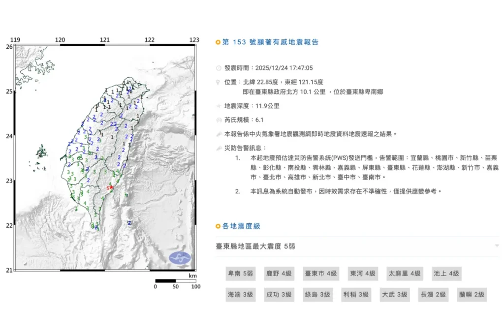 2025/12/24 台東地震