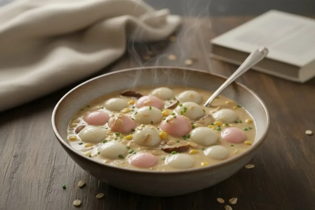 湯圓創意吃法:燕麥湯圓濃湯