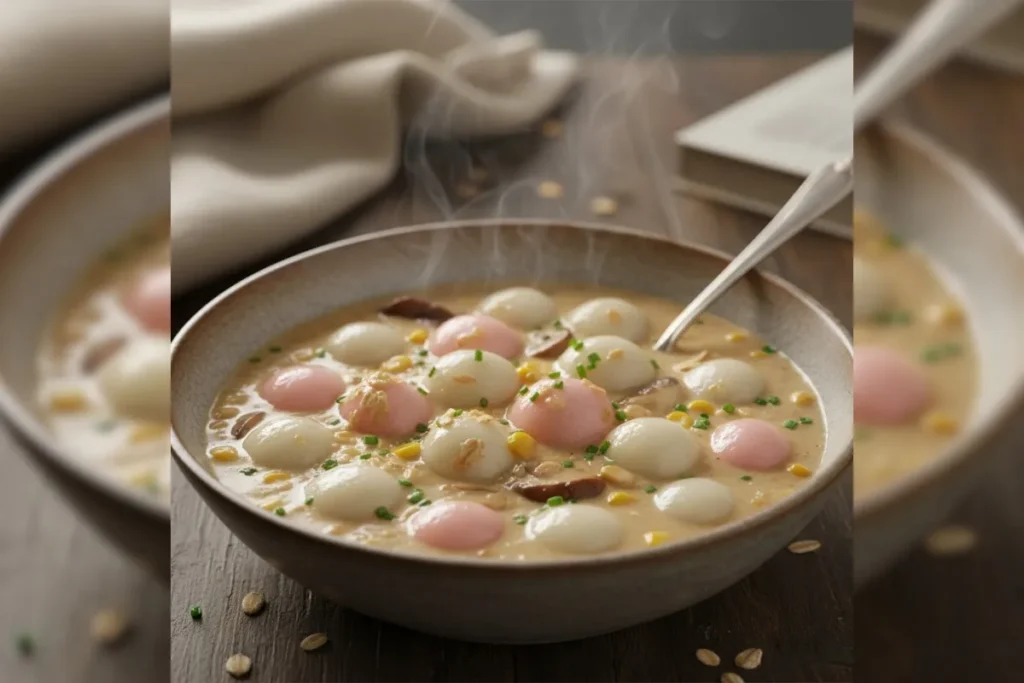 湯圓創意吃法:燕麥湯圓濃湯