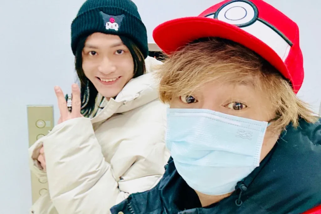 曹西平與乾兒子 Jeremy 合照