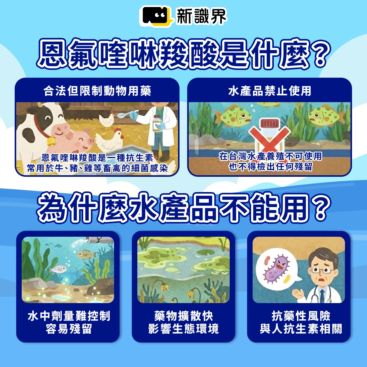 恩氟喹啉羧酸是什麼？為何水產品禁止使用？