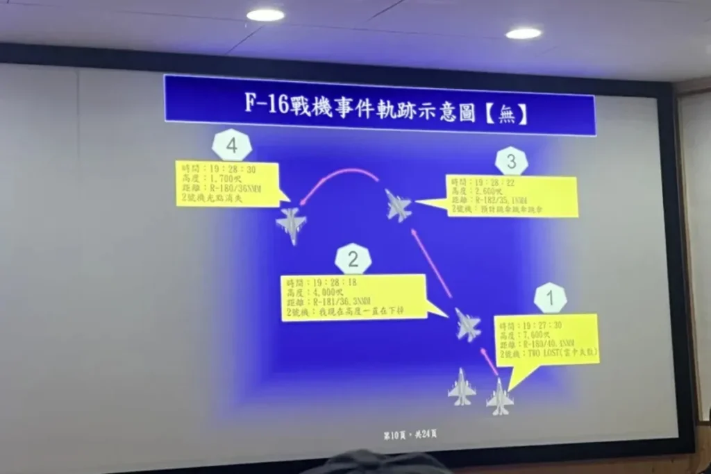 空軍司令部還原事發經過,失事前辛上尉曾回報跳傘