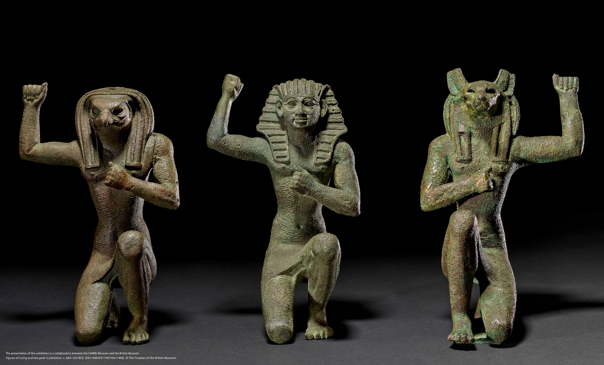 台南奇美博物館《埃及之王：法老》文物：神祇與法老共舞雕像群