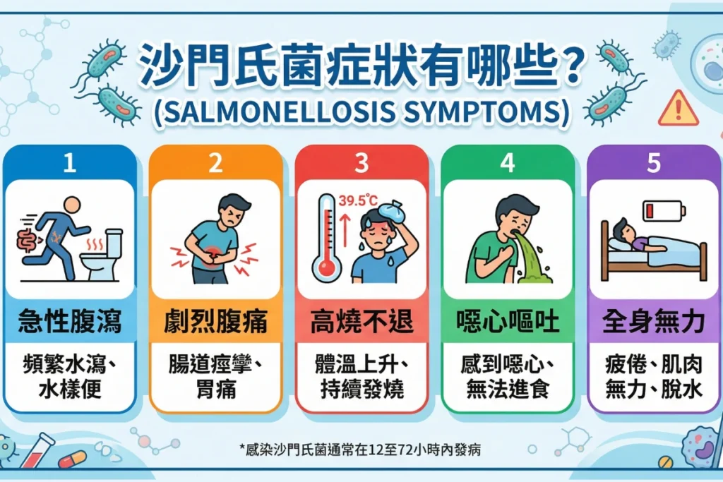 沙門氏菌症狀、沙門氏菌兒童症狀