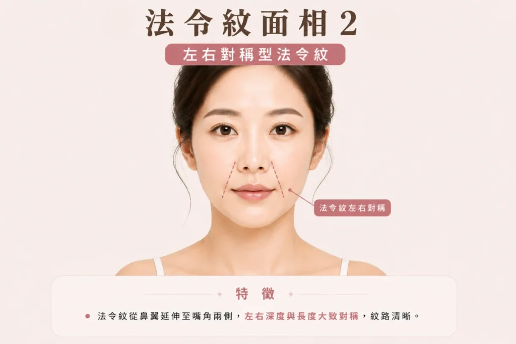 左右對稱型法令紋面相