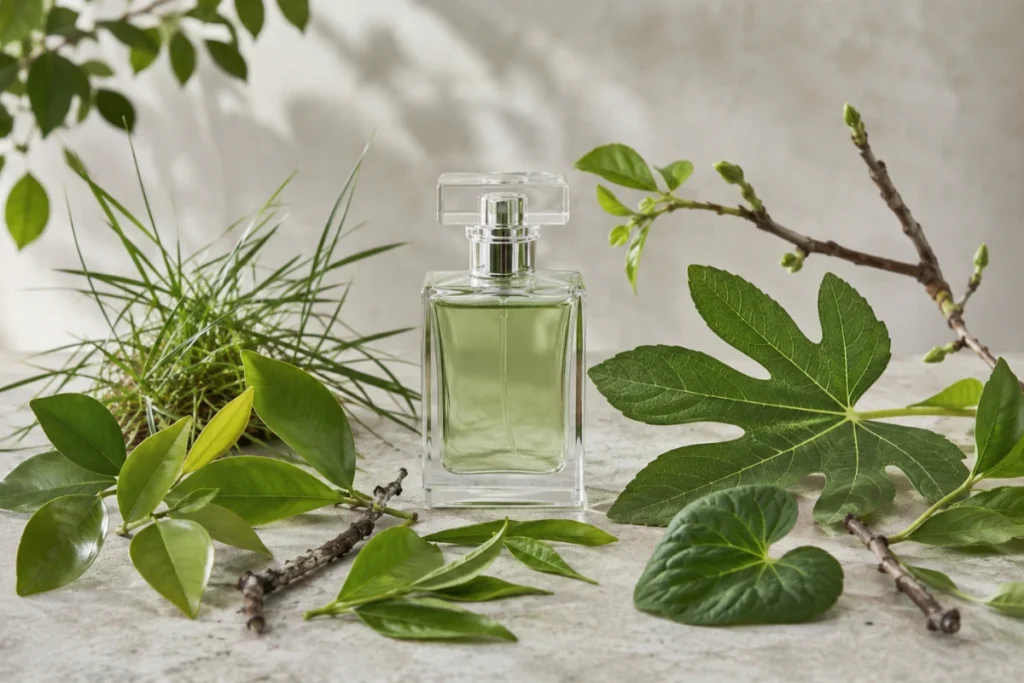綠意香水常帶青草、葉片、茶葉、樹枝與微苦植物氣息