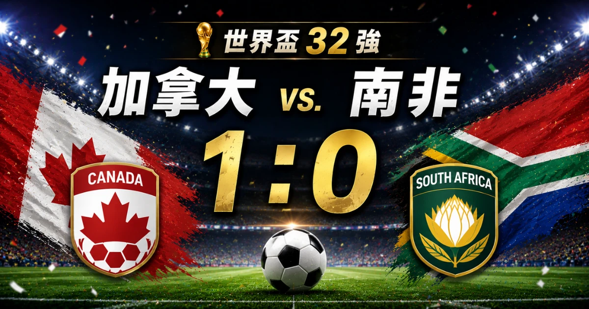 南非對加拿大 0：1！地主國加拿大傷停補時絕殺，隊史首闖世界盃16強
