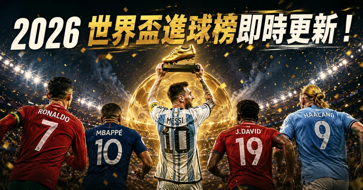 2026 世界盃進球榜即時更新!金靴獎史上最多進球球員有哪些?梅西獨佔世界球王
