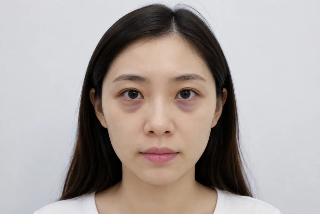 血管型黑眼圈常呈現藍紫色或暗紅色