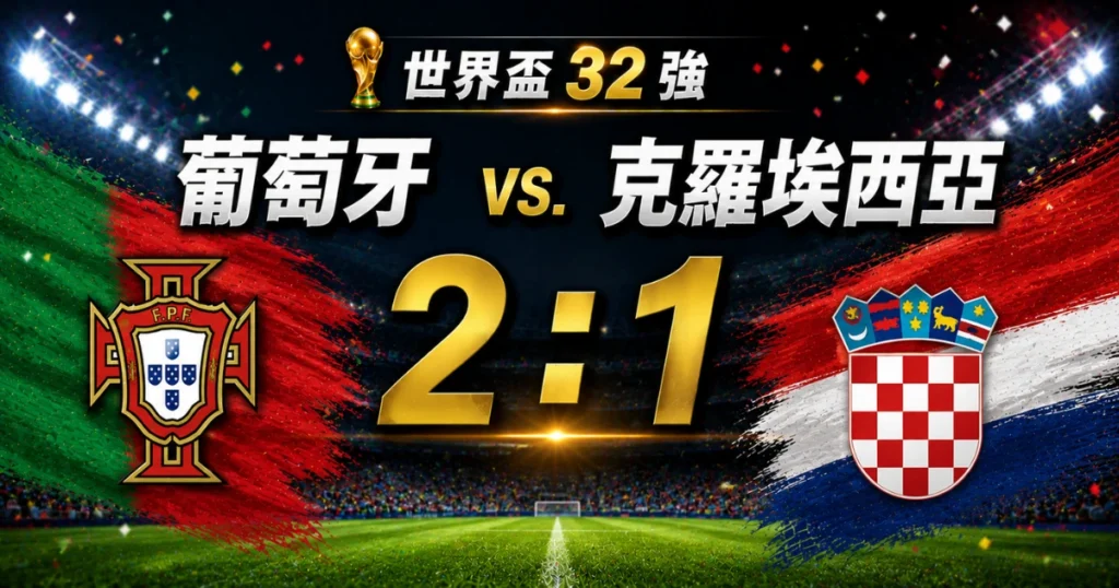 葡萄牙對克羅埃西亞 2：1！C羅世足淘汰賽首次進球、Ramos 補時絕殺闖 16 強