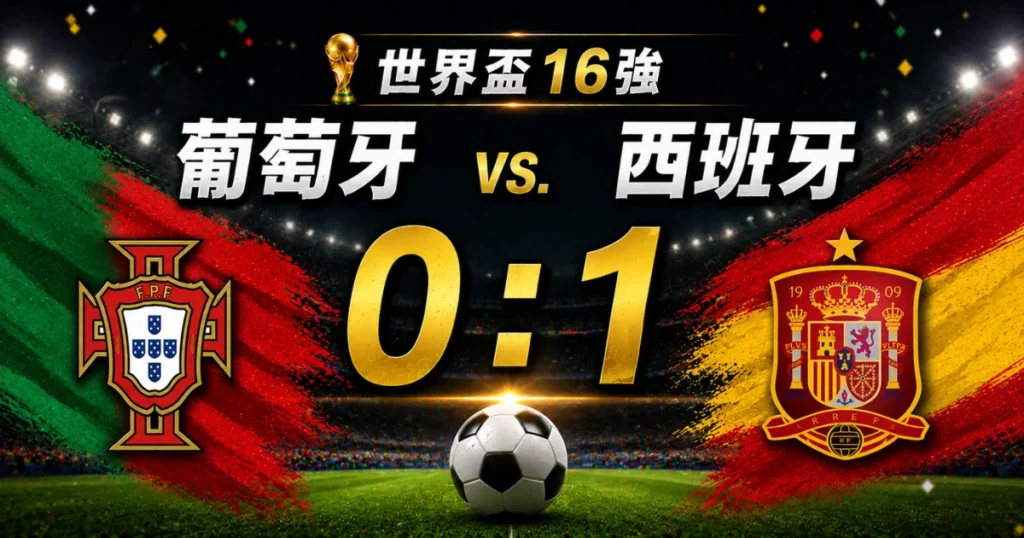 葡萄牙對西班牙 0：1 遭補時絕殺！Merino 一腳送走 C羅最後一舞