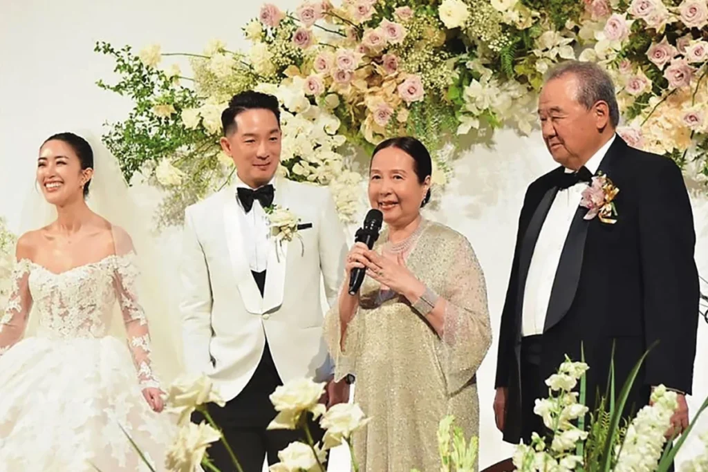 林伯實以父親身份出席徐子翔婚禮