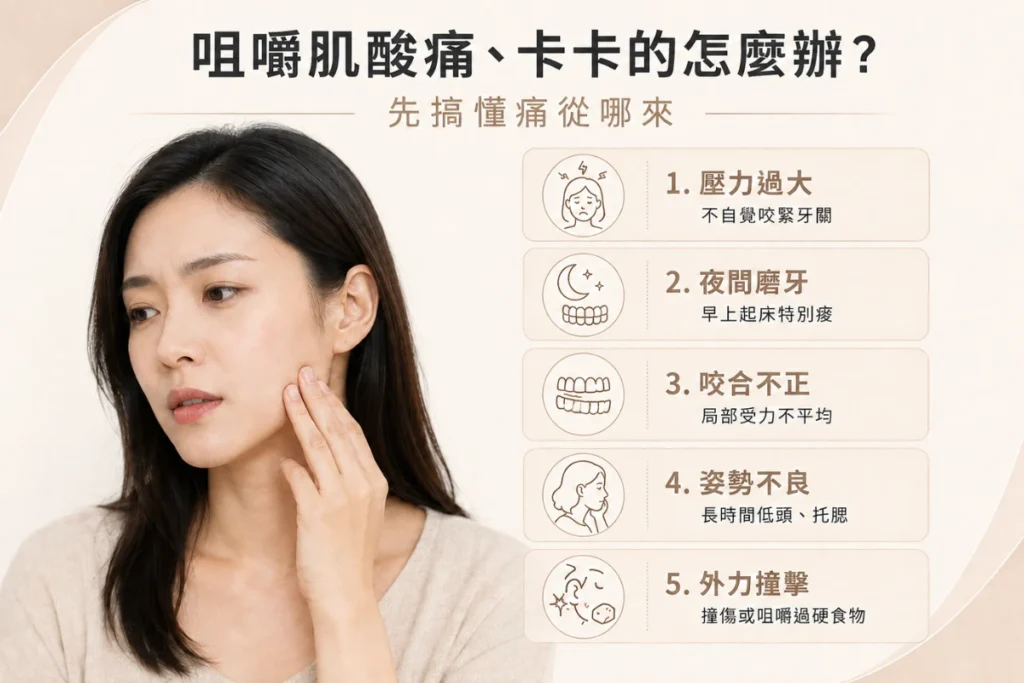 咀嚼肌酸痛原因