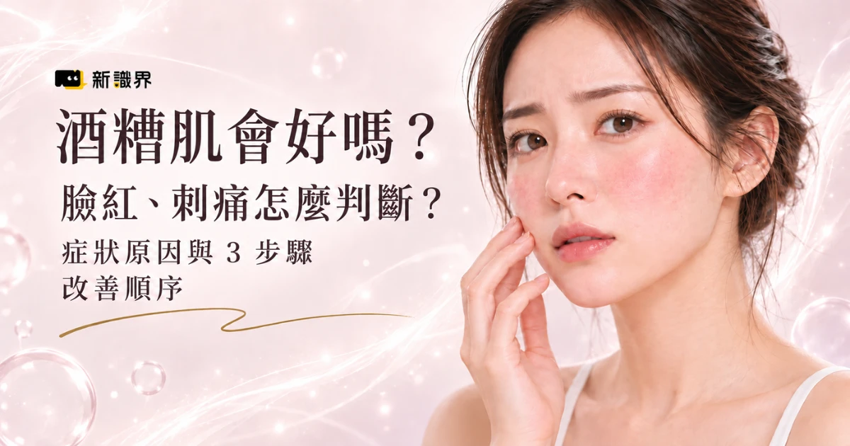 酒糟肌會好嗎？臉紅、刺痛怎麼判斷？症狀原因與 3 步驟改善順序