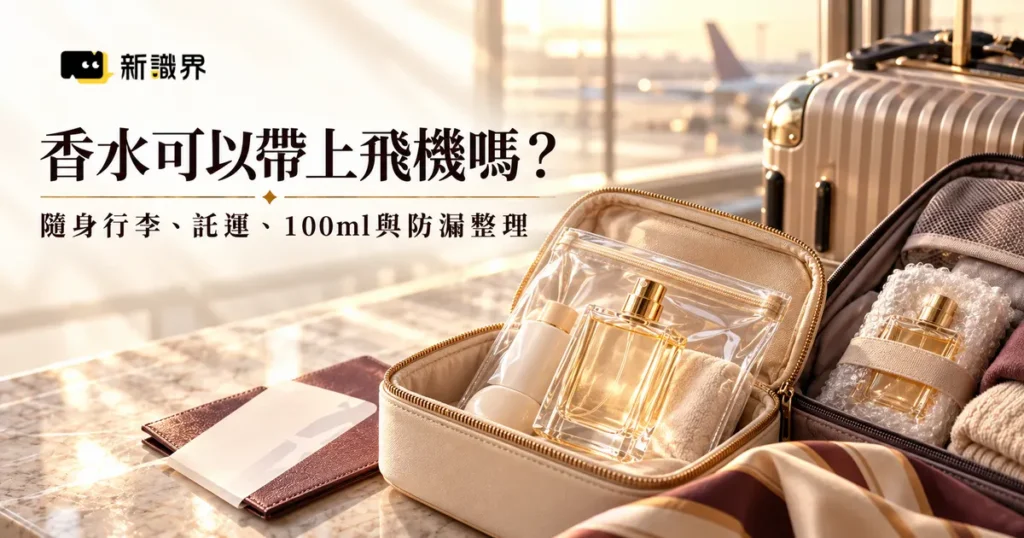 香水可以帶上飛機嗎？隨身行李、託運、100ml與防漏整理