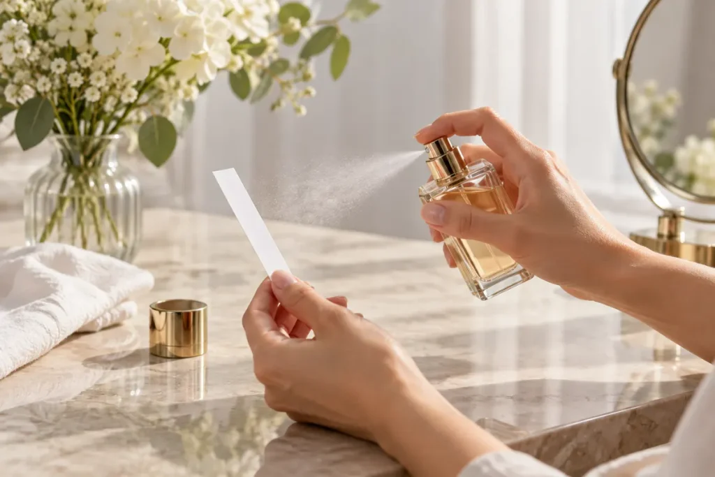 香水噴皮膚還是衣服比較好?絲質、淺色布料、皮革與特殊塗層衣物,不適合直接拿來試噴