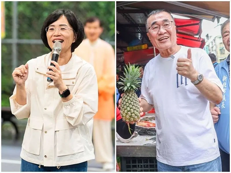 國民黨新北市長參選人李四川（右）與民進黨新北市長參選人蘇巧慧（左）週末行程滿檔。資料照片。(合成圖/FB@蘇巧慧/FB@李四川Hammer Lee)