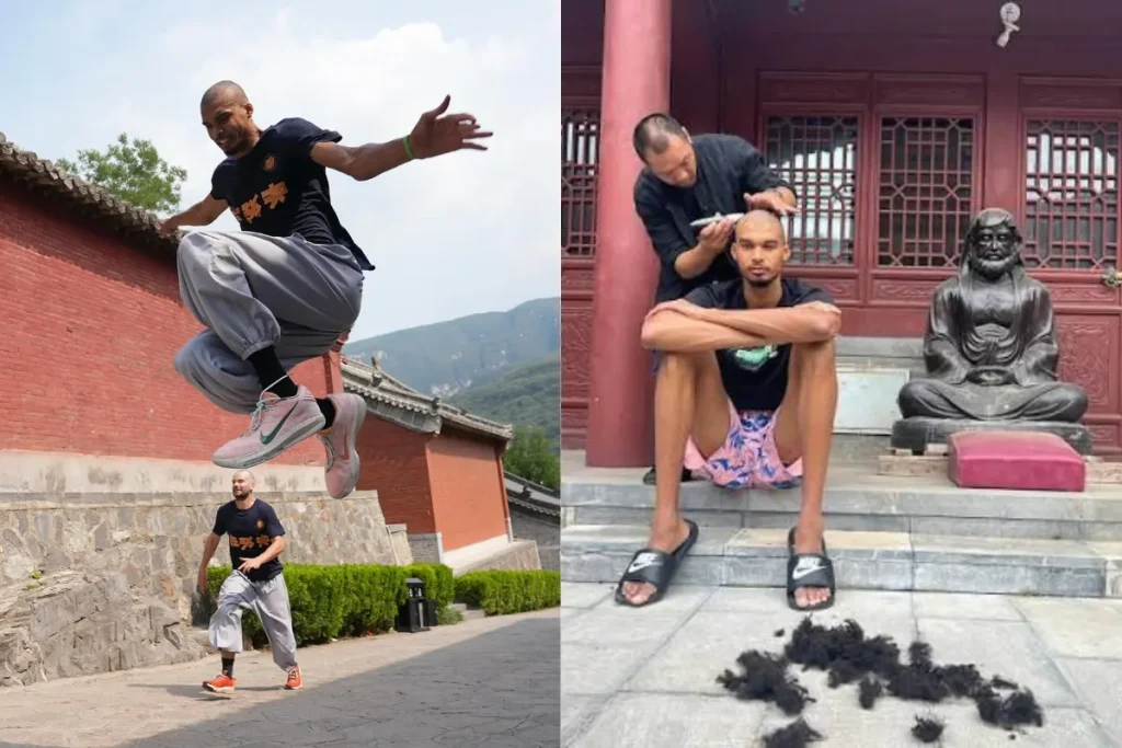 文斑亞馬為了追求心靈的提升前往中國少林寺短暫修行