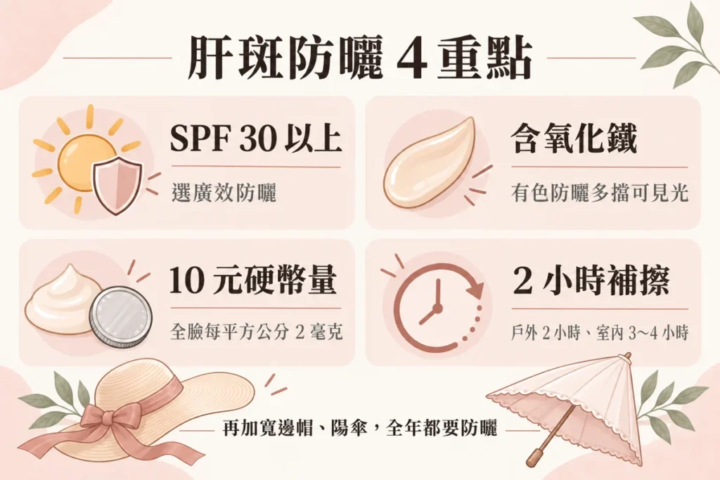肝斑要注意的防曬重點