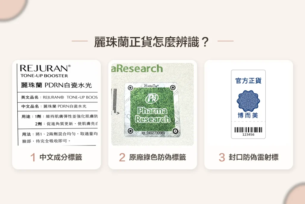 麗珠蘭官網公開驗明正貨三道程序