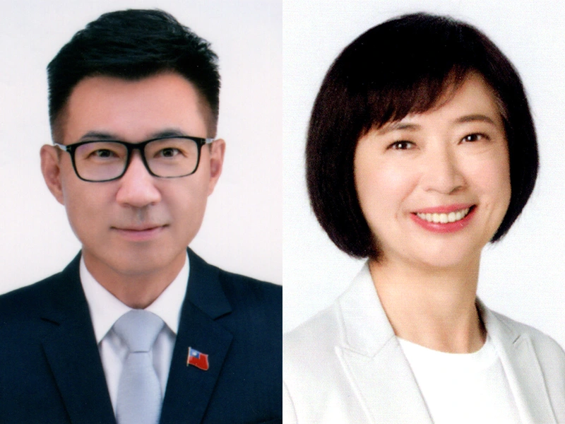 台中市長參選人江啟臣與何欣純的立法院官方肖像