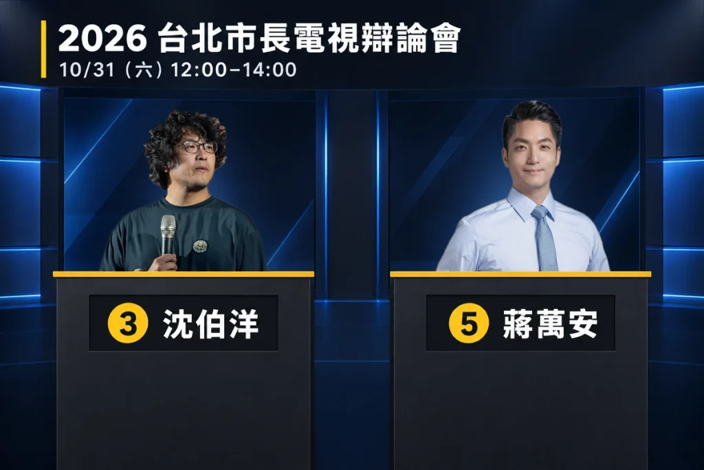 台北市長辯論 10/31 中午 12 點開始直播